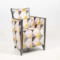 Paget Fauteuil De Salon*Nathan Fauteuil art déco fabriqué en France en tissu et bois massif