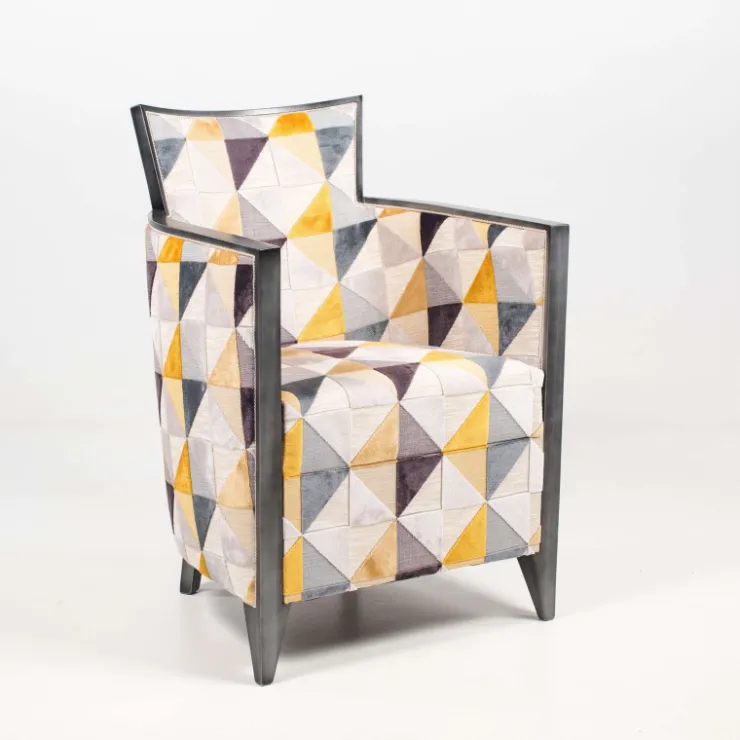 Paget Fauteuil De Salon*Nathan Fauteuil art déco fabriqué en France en tissu et bois massif