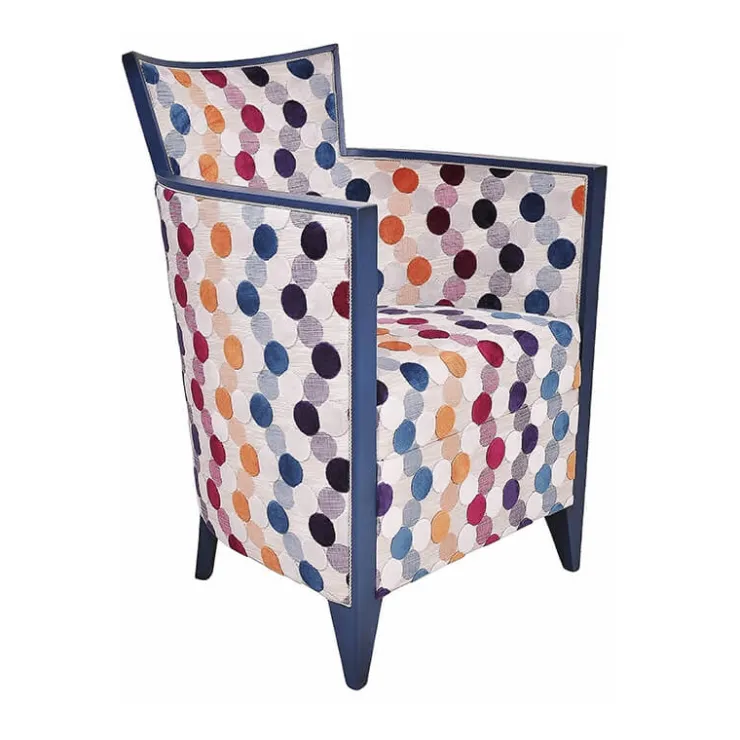 Paget Fauteuil De Salon*Nathan Fauteuil art déco fabriqué en France en tissu et bois massif