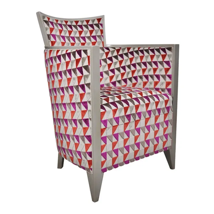Paget Fauteuil De Salon*Nathan Fauteuil art déco fabriqué en France en tissu et bois massif