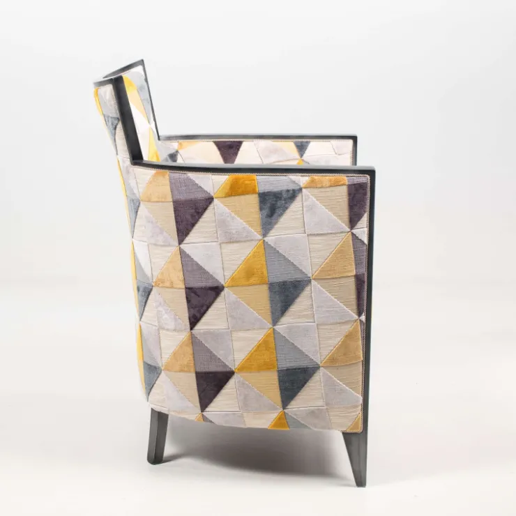 Paget Fauteuil De Salon*Nathan Fauteuil art déco fabriqué en France en tissu et bois massif