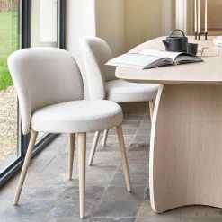 Mobitec Chaise De Salle à Manger|Chaise Salon*Neo ® Chaise cosy confortable en tissu et pieds bois