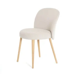 Mobitec Chaise De Salle à Manger|Chaise Salon*Neo ® Chaise cosy confortable en tissu et pieds bois