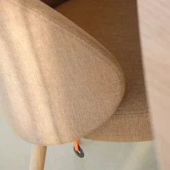 Mobitec Chaise De Salle à Manger|Chaise Salon*Neo ® Fauteuil cosy confortable en tissu et pieds bois