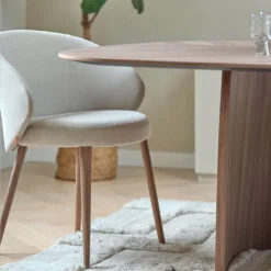 Mobitec Chaise De Salle à Manger|Chaise Salon*Neo ® Fauteuil cosy confortable en tissu et pieds bois