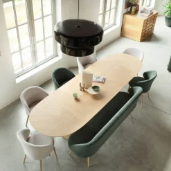 Mobitec Chaise De Salle à Manger|Chaise Salon*Neo ® Fauteuil cosy confortable en tissu et pieds bois