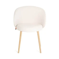 Mobitec Chaise De Salle à Manger|Chaise Salon*Neo ® Fauteuil cosy confortable en tissu et pieds bois