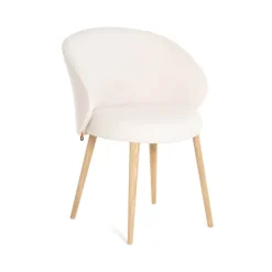 Mobitec Chaise De Salle à Manger|Chaise Salon*Neo ® Fauteuil cosy confortable en tissu et pieds bois