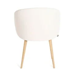 Mobitec Chaise De Salle à Manger|Chaise Salon*Neo ® Fauteuil cosy confortable en tissu et pieds bois