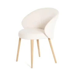 Mobitec Chaise De Salle à Manger|Chaise Salon*Neo ® Fauteuil cosy confortable en tissu et pieds bois