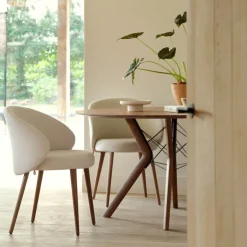 Mobitec Chaise De Salle à Manger|Chaise Salon*Neo ® Fauteuil cosy confortable en tissu et pieds bois