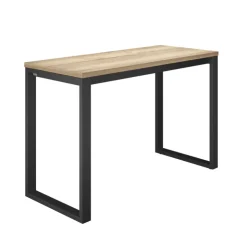 Cancio Table De Cuisine|Table De Salle à Manger*Neox Table snack en stratifié pieds forme traineau en métal faible profondeur