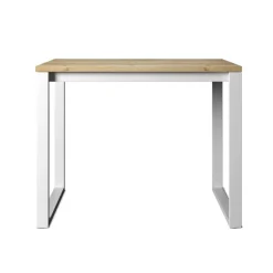 Cancio Table De Cuisine|Table De Salle à Manger*Neox Table snack en stratifié pieds forme traineau en métal faible profondeur