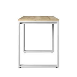 Cancio Table De Cuisine|Table De Salle à Manger*Neox Table snack en stratifié pieds forme traineau en métal faible profondeur
