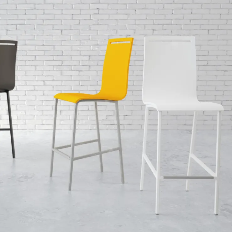 Cancio Tabouret Snack (assise +/- 65 Cm)|Tabouret De Bar (assise +/- 80 Cm)*Nera Tabouret snack en métal et bois hauteur 65 cm