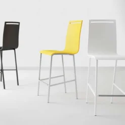 Cancio Tabouret Snack (assise +/- 65 Cm)|Tabouret De Bar (assise +/- 80 Cm)*Nera Tabouret snack en métal et bois hauteur 65 cm