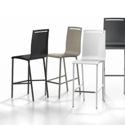 Cancio Tabouret Snack (assise +/- 65 Cm)|Tabouret De Bar (assise +/- 80 Cm)*Nera Tabouret snack en métal et bois hauteur 65 cm
