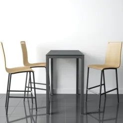 Cancio Tabouret Snack (assise +/- 65 Cm)|Tabouret De Bar (assise +/- 80 Cm)*Nera Tabouret snack en métal et bois hauteur 65 cm