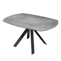Akante Table De Salle à Manger*New AustinTable moderne en céramique extensible avec pieds en métal noir
