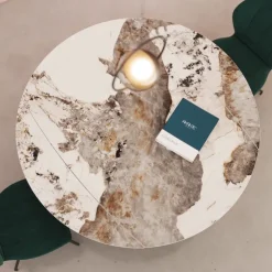 Akante Table De Salle à Manger*New AustinTable moderne en céramique extensible avec pieds en métal noir