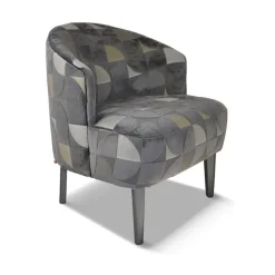 Paget Fauteuil De Salon*Nico Fauteuil confortable en tissu et en bois fabriqué en France