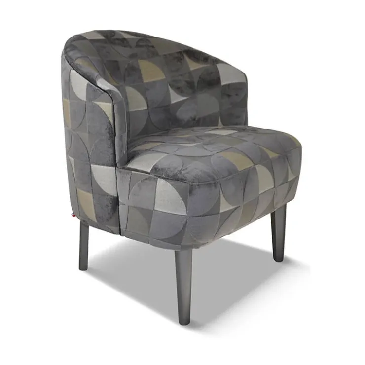Paget Fauteuil De Salon*Nico Fauteuil confortable en tissu et en bois fabriqué en France