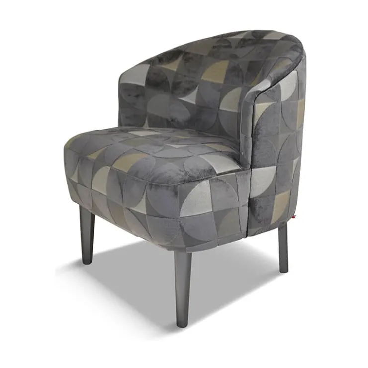 Paget Fauteuil De Salon*Nico Fauteuil confortable en tissu et en bois fabriqué en France