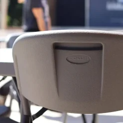 Chaise De Cuisine*NormanChaise pliante en polyéthylène gris foncé