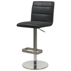 Tabouret Snack (assise +/- 65 Cm)|Tabouret De Bar (assise +/- 80 Cm)*NouméaTabouret réglable en hauteur pied métal et coque rembourrée