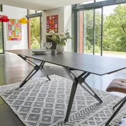 Couture Table De Salle à Manger*Nova Table céramique design extensible pieds en X