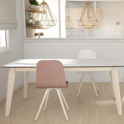 Cancio Chaise De Cuisine|Chaise De Salle à Manger*Nuba Chaise scandinave en synthétique et bois
