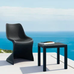 Table De Jardin*Ocean Side Table basse d’appoint carrée en résine pour jardin