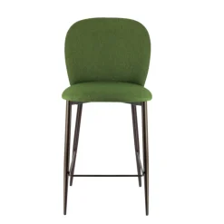 Europea Tabouret Snack (assise +/- 65 Cm)|Tabouret De Bar (assise +/- 80 Cm)*Odette Tabouret snack moderne en tissu avec pieds en métal