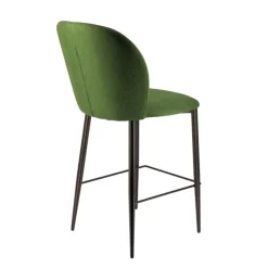 Europea Tabouret Snack (assise +/- 65 Cm)|Tabouret De Bar (assise +/- 80 Cm)*Odette Tabouret snack moderne en tissu avec pieds en métal
