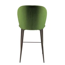 Europea Tabouret Snack (assise +/- 65 Cm)|Tabouret De Bar (assise +/- 80 Cm)*Odette Tabouret snack moderne en tissu avec pieds en métal