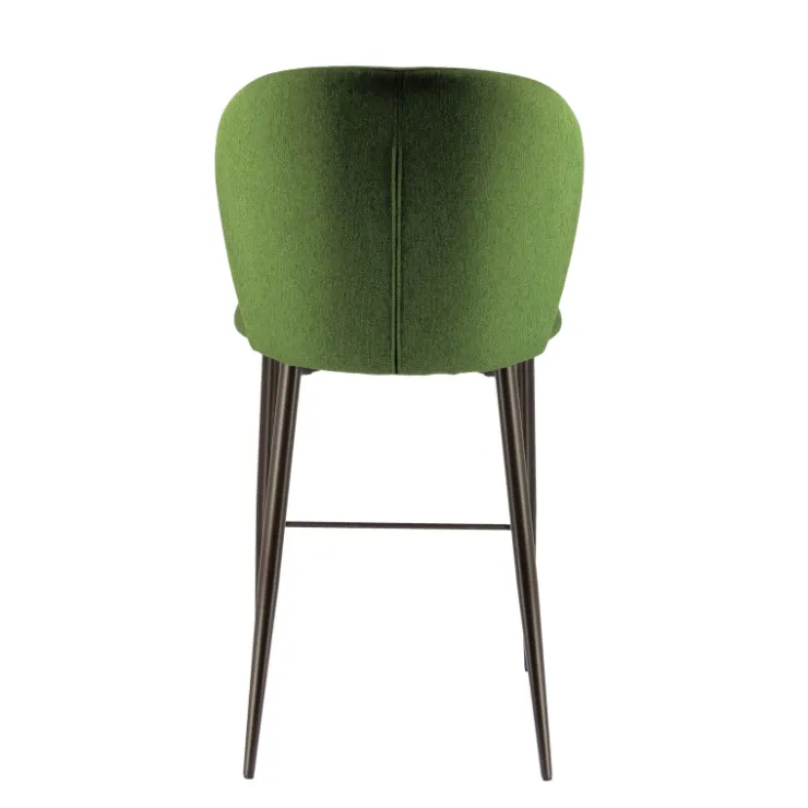 Europea Tabouret Snack (assise +/- 65 Cm)|Tabouret De Bar (assise +/- 80 Cm)*Odette Tabouret snack moderne en tissu avec pieds en métal