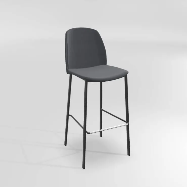 Perfecta Tabouret De Bar (assise +/- 80 Cm)*Olivia Tabouret de bar en tissu avec pieds métal