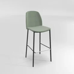 Perfecta Tabouret De Bar (assise +/- 80 Cm)*Olivia Tabouret de bar en tissu avec pieds métal