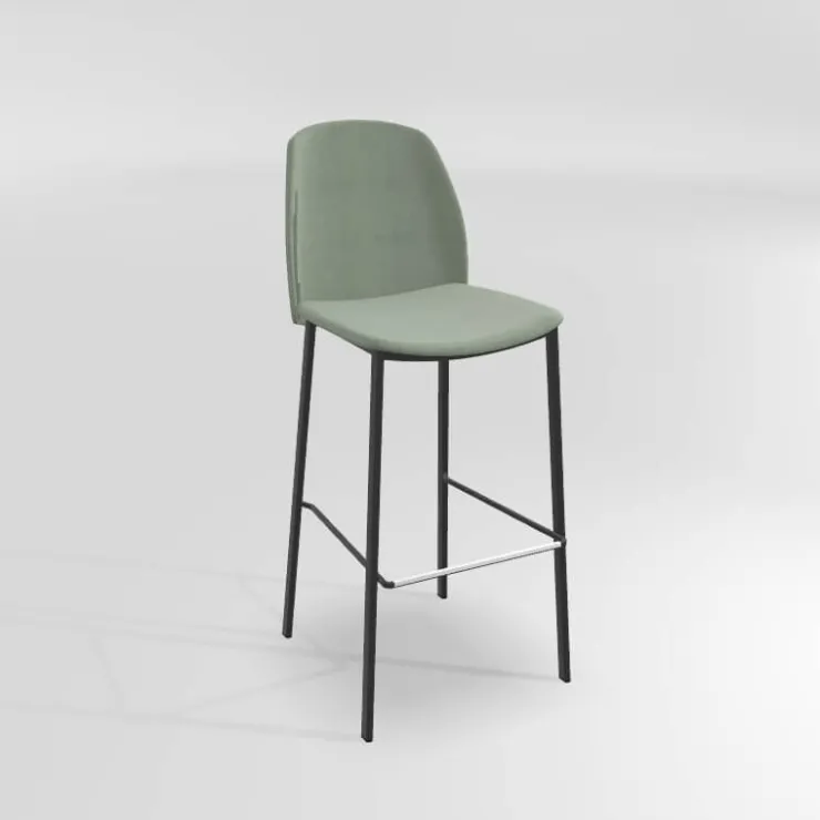 Perfecta Tabouret De Bar (assise +/- 80 Cm)*Olivia Tabouret de bar en tissu avec pieds métal