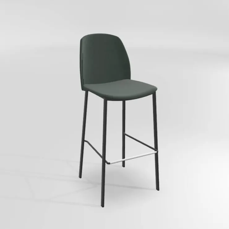Perfecta Tabouret De Bar (assise +/- 80 Cm)*Olivia Tabouret de bar en tissu avec pieds métal