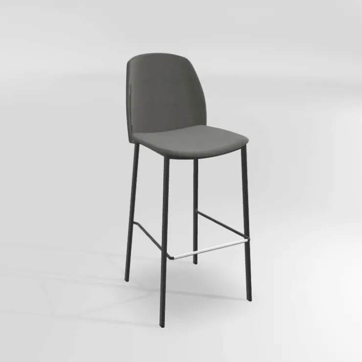 Perfecta Tabouret De Bar (assise +/- 80 Cm)*Olivia Tabouret de bar en tissu avec pieds métal