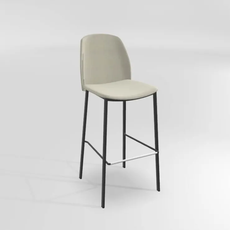 Perfecta Tabouret De Bar (assise +/- 80 Cm)*Olivia Tabouret de bar en tissu avec pieds métal