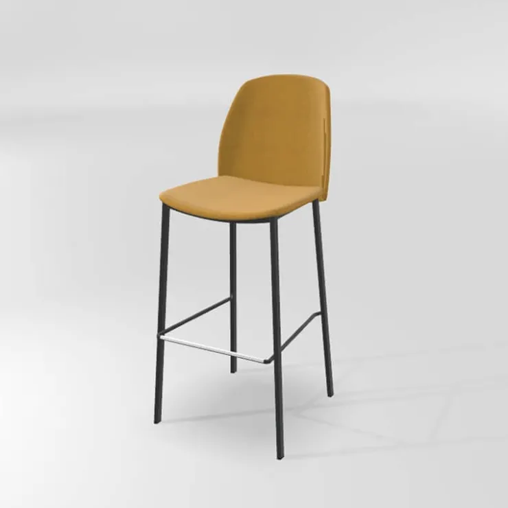 Perfecta Tabouret De Bar (assise +/- 80 Cm)*Olivia Tabouret de bar en tissu avec pieds métal