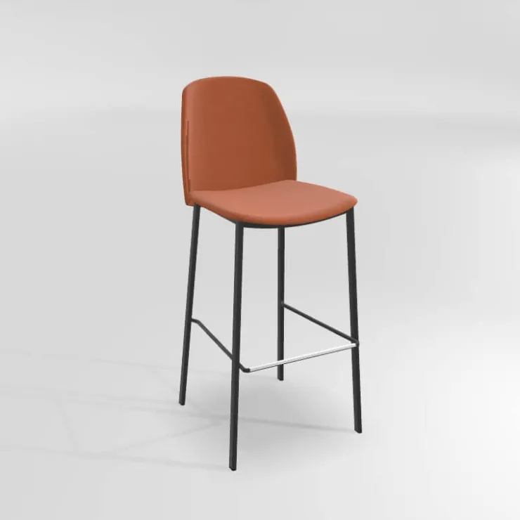 Perfecta Tabouret De Bar (assise +/- 80 Cm)*Olivia Tabouret de bar en tissu avec pieds métal