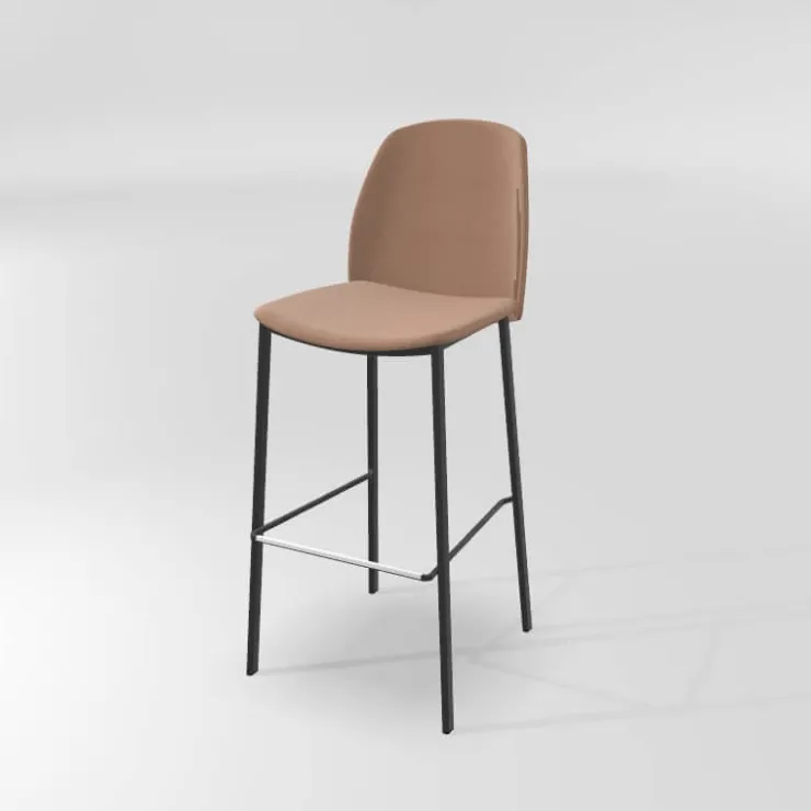 Perfecta Tabouret De Bar (assise +/- 80 Cm)*Olivia Tabouret de bar en tissu avec pieds métal