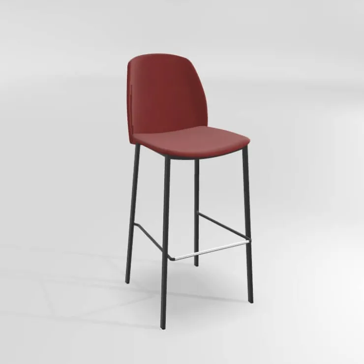 Perfecta Tabouret De Bar (assise +/- 80 Cm)*Olivia Tabouret de bar en tissu avec pieds métal