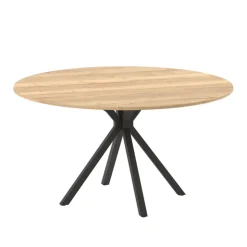 Perfecta Table De Salle à Manger*Onyx Table ronde en mélaminé avec pied central design en métal