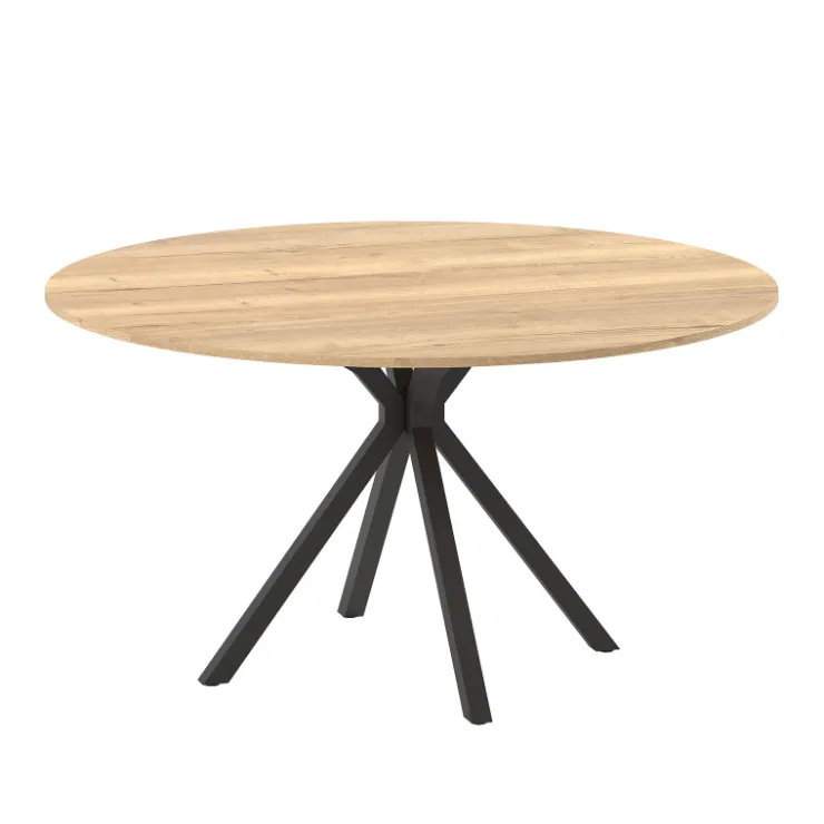 Perfecta Table De Salle à Manger*Onyx Table ronde en mélaminé avec pied central design en métal
