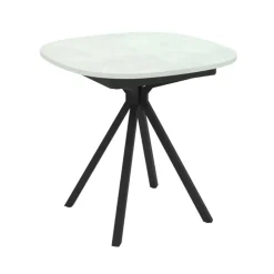 Perfecta Table De Cuisine|Table De Salle à Manger*Onyx Table snack carrée avec bords arrondis en stratifié et pieds en métal