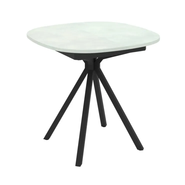 Perfecta Table De Cuisine|Table De Salle à Manger*Onyx Table snack carrée avec bords arrondis en stratifié et pieds en métal